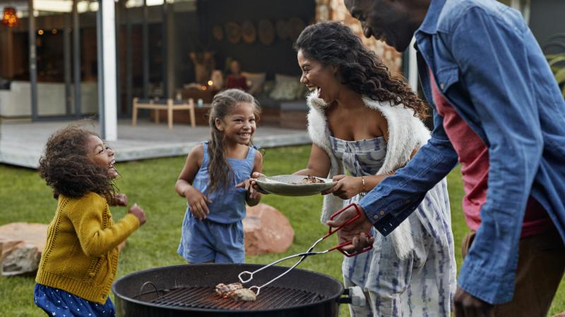 A family at a cookout