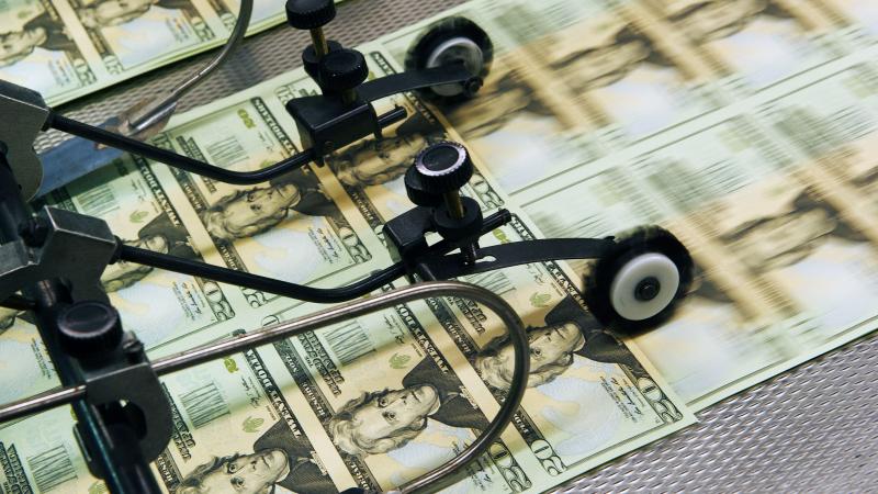 US dollar printing press, Washington, D.C., July 12, 2012