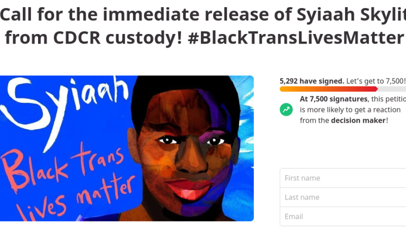 California inmate Syiaah Skylit, formerly Jonathan Robertson