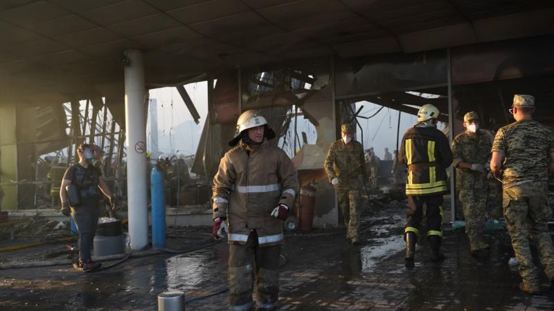 Destroyed mall, Kremenchuk, Ukraine, June 27, 2022