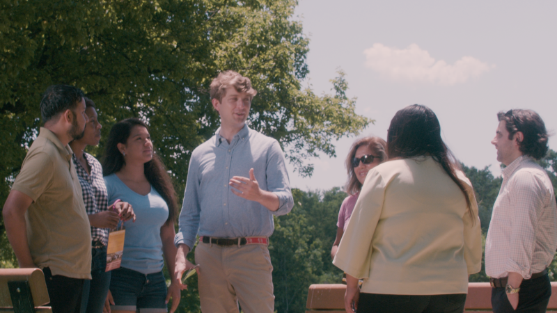 Republican candidate for Congress Matthew Foldi campaigns in Maryland