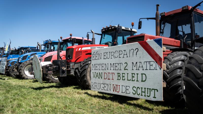 On this day thousands of farmers, alongside sympathizers, got on their tractors to protest in a little village on the Veluwe called Stroe, Barneveld, Netherlands, on June 22, 2022.