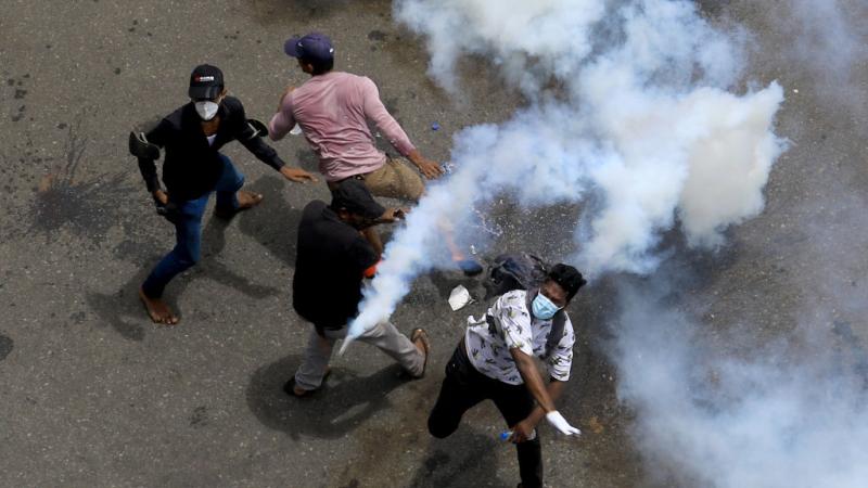 Protests in Colombo, Sri Lanka, July 9