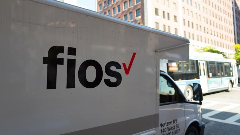 A Verizon FIOS truck in New York City