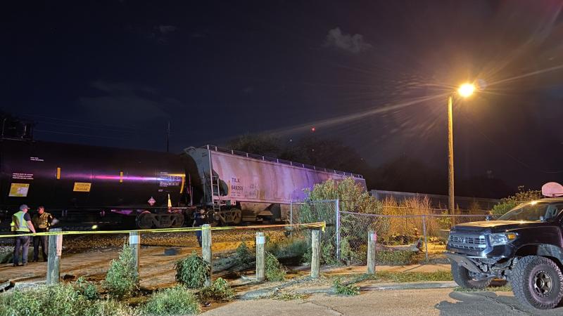 A scene from the derailment