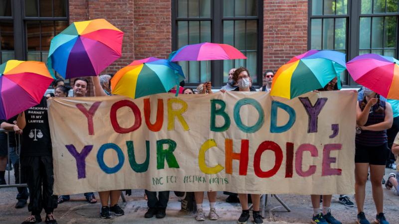 Pro-abortion protesters in New York City, Aug. 6
