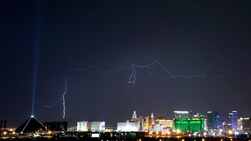 A storm above Las Vegas in August of 2013