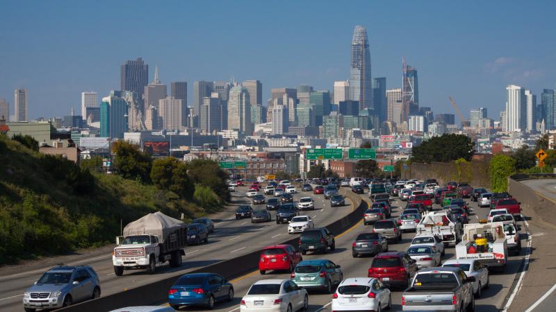 A highway in San Francisco, Calif. 