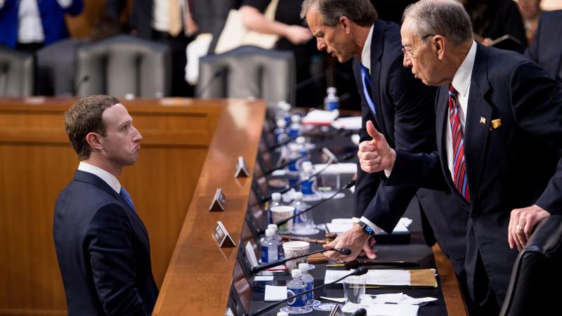 Mark Zuckerberg, Chuck Grassley, Washington, D.C., April 10, 2018