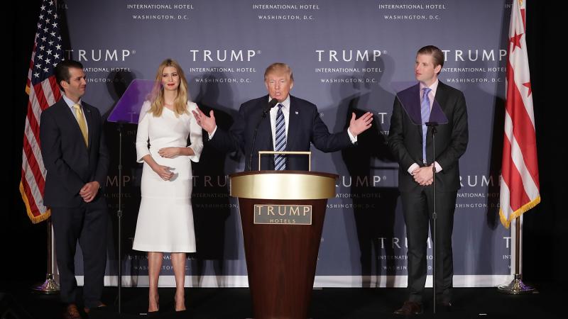 Donald Trump, Don Jr., Ivanka, Eric, Washington, D.C., Oct. 26, 2016