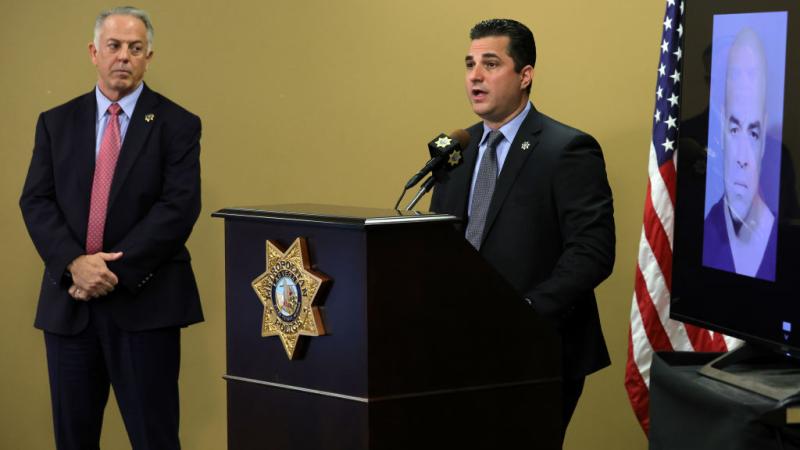 Clark County Sheriff Joe Lombardo (L) and Las Vegas Metropolitan Police Department Capt. Dori Koren, Sept. 8