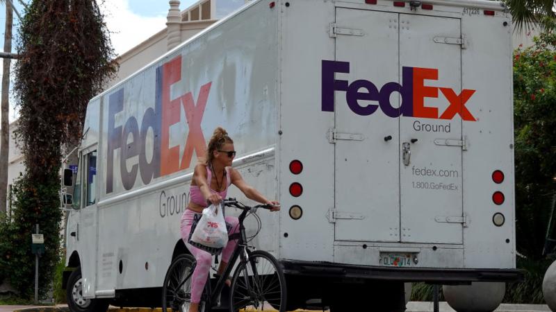 A FedEx truck in Miami Beach, Fla., Sept. 16