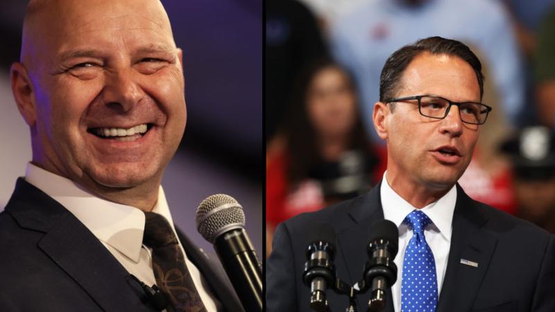 Doug Mastriano (l) and Josh Shapiro