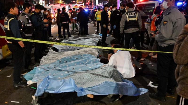 The scene in Seoul's Itaewon neighborhood