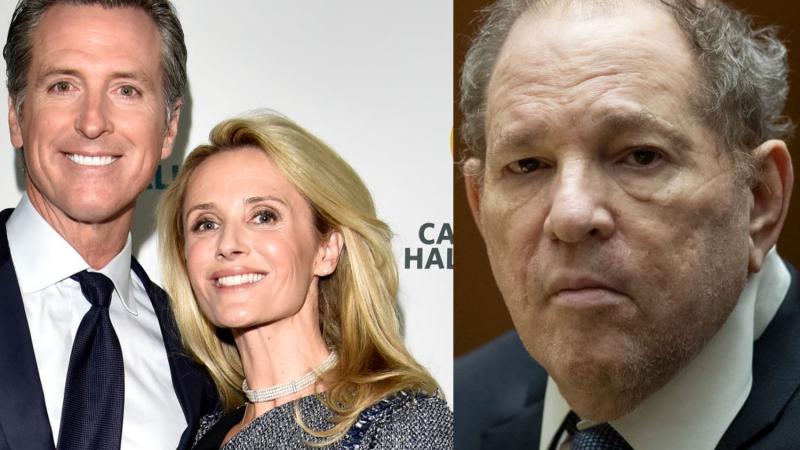 Gavin and Jennifer Newsom and Harvey Weinstein