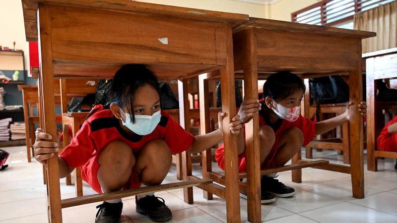 Earthquake drill, Bali, Indonesia, May 24, 2022