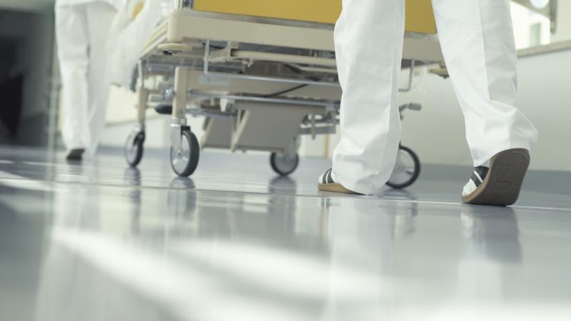 Workers in a hospital