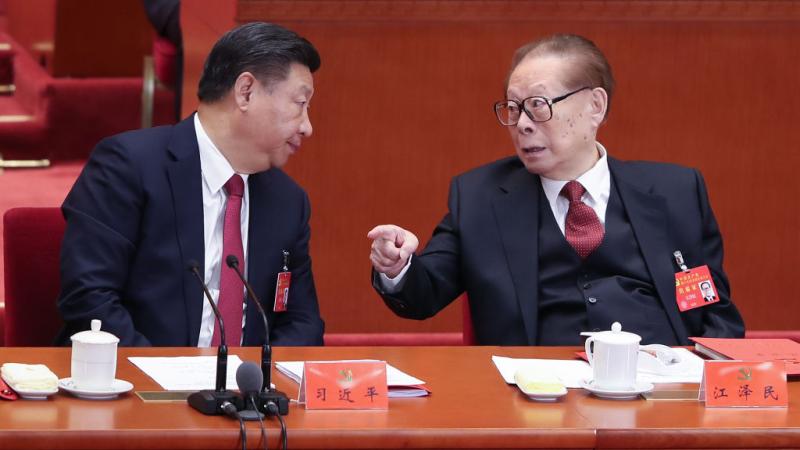 Xi Jinping, Jiang Zemin, Beijing, China, Oct. 24, 2017