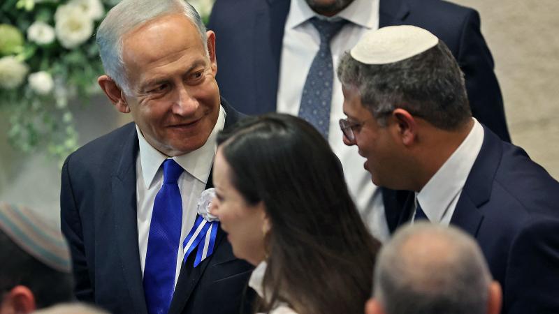 Benjamin Netanyahu, Itimar Ben Gvir, Nov. 15, 2022, Jerusalem, Israel