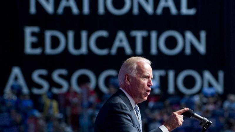 Joe Biden at a National Education Association meeting, 2012