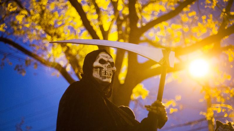 Grim reaper, Portland, Ore., Oct. 31, 2017