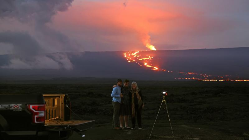 Mauna Loa volcano eruption, Hilo, Hawaii, Dec. 4, 2022