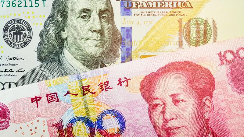 USA and Chinese currency-money 