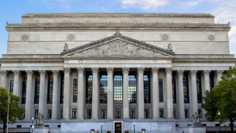 The National Archives building, Washington, D.C.