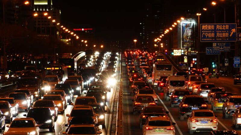 Traffic in Beijing, December 2022