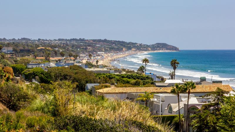 Beach, Malibu, Calif., stock photo