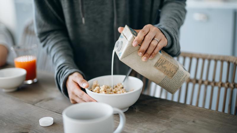 Milk, cereal, stock photo