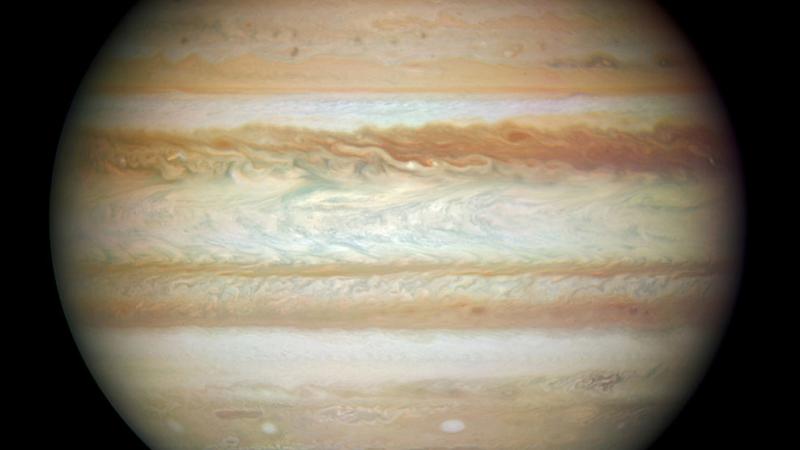 Jupiter as imaged by the Hubble space telescope