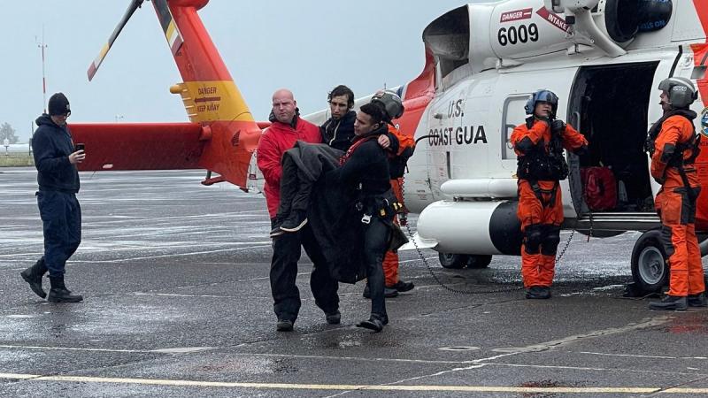 A scene from the rescue