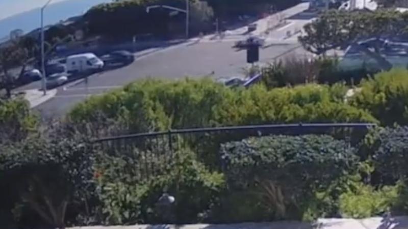 Footage of the scene of the incident