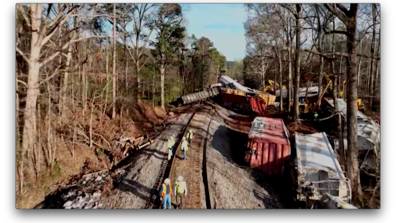 Clean-up is underway after another Northfolk Southern train derailment