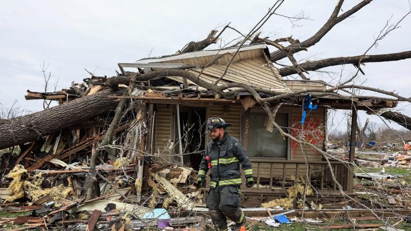 Tornado, firefighter, Sullivan, Ind., March 31, 2023