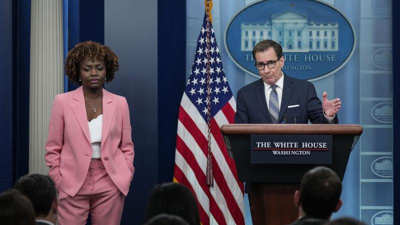 Karine Jean-Pierre, John Kirby, Washington, D.C., April 10, 2023