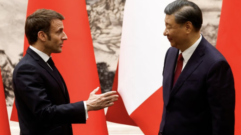 French President Emmanuel Macron And Chinese President Xi Jinping meet in Beijing, China (2023)