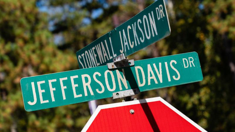 Confederate street signs, Stone Mountain, Ga., Oct. 15, 2022