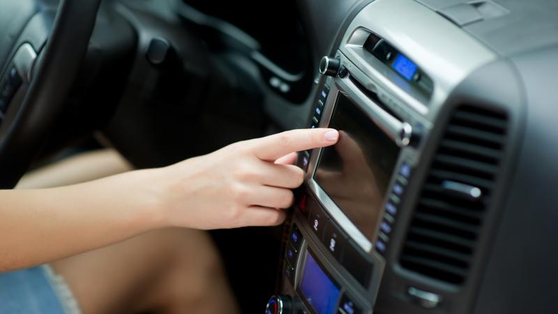 Car radio, stock photo