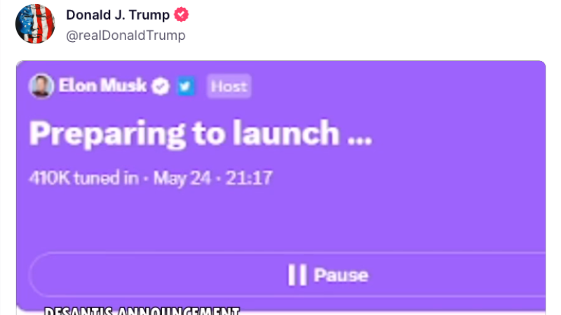 Screenshot from Donald Trump's Truth Social