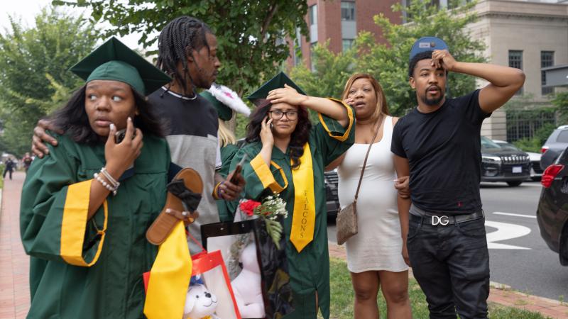 Huguenot High School students during shooting aftermath