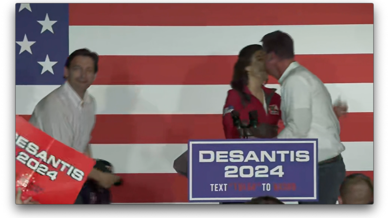 Presidential candidate Ron DeSantis attends the 'Never Back Down' campaign