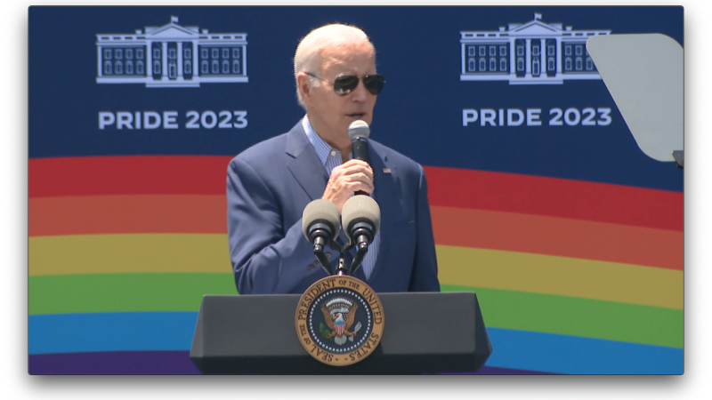 President Joe Biden speaks to LGBTQ+ community at White House Pride event