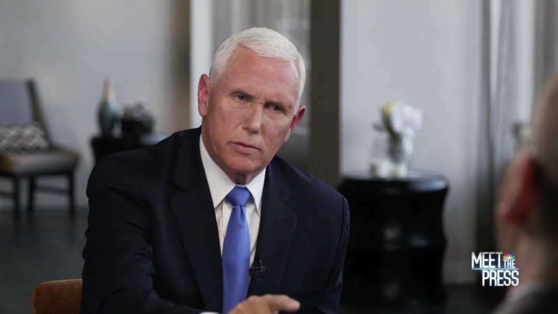 Mike Pence talks with Chuck Todd on MSNBC's Meet The Press