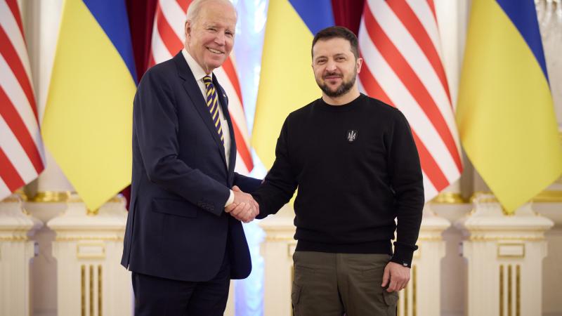 Joe Biden, Volodmyr Zelensky, Kyiv, Ukraine, Feb. 20, 2023