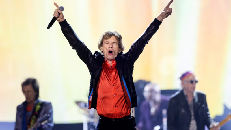 Mick Jagger of The Rolling Stones performs on stage during a concert as part of their 'Stones Sixty European Tour' on July 31, 2022 at Friends Arena in Solna, Sweden.