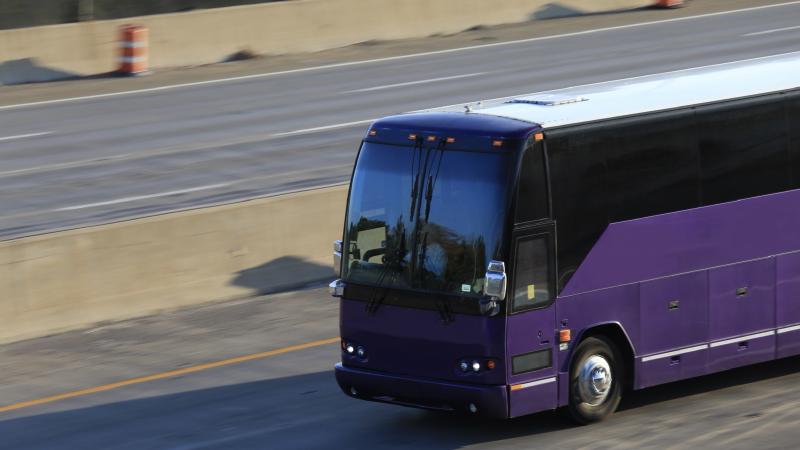 Charter bus, highway, file photo