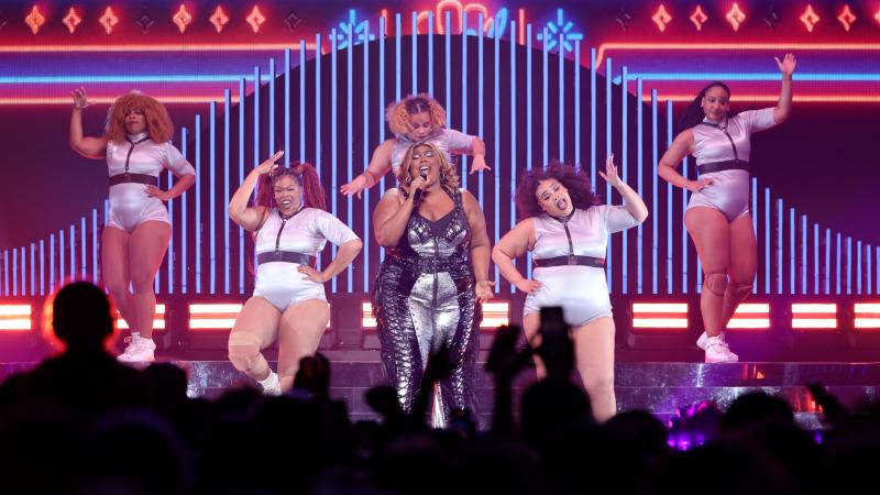 Lizzo and Dancers performing