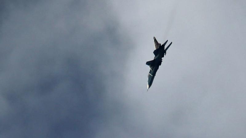 Russian-made Syrian air force MiG-23 fighter jet, Arbin, Syria, Feb. 20, 2018